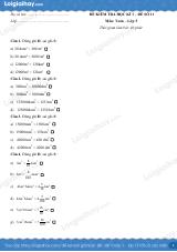 Đề kiểm tra học kì 1 Toán 5 - Đề số 16